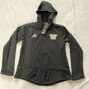 Women’s Adidas Washington Huskies Full Zip Hooded Jacket Small New